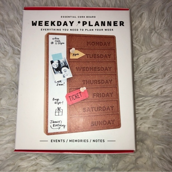 Cork Weekday Planner One-Size - Picture 3 of 6